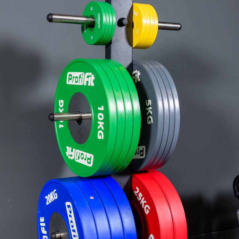 Диск профессиональный обрезиненный (цветной) D51 мм PROFI-FIT 5 кг