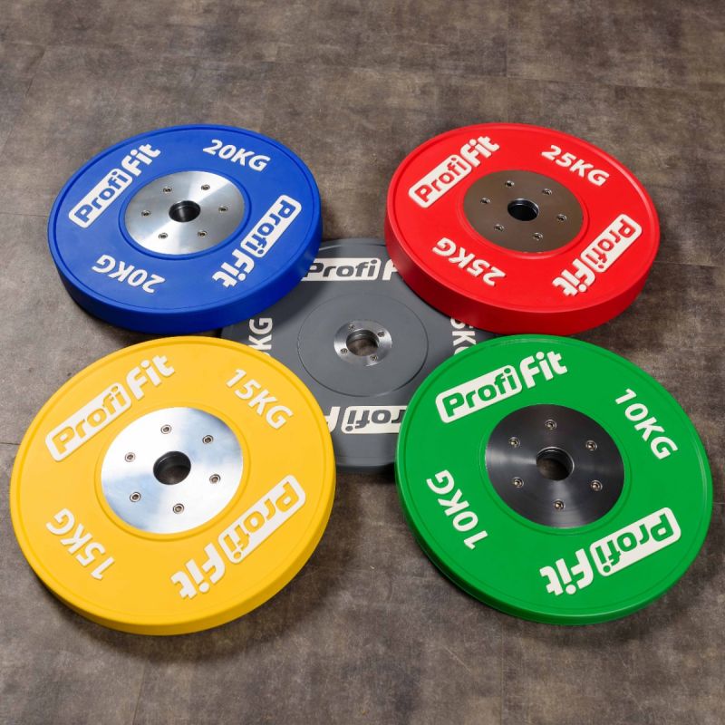 Диск профессиональный обрезиненный HARD цветной D51 мм PROFI-FIT 15 кг