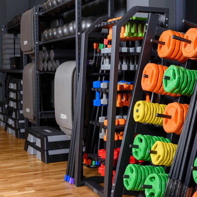 Гантель в виниловой оболочке, шестигранник PROFI-FIT 2 кг, оранжевая