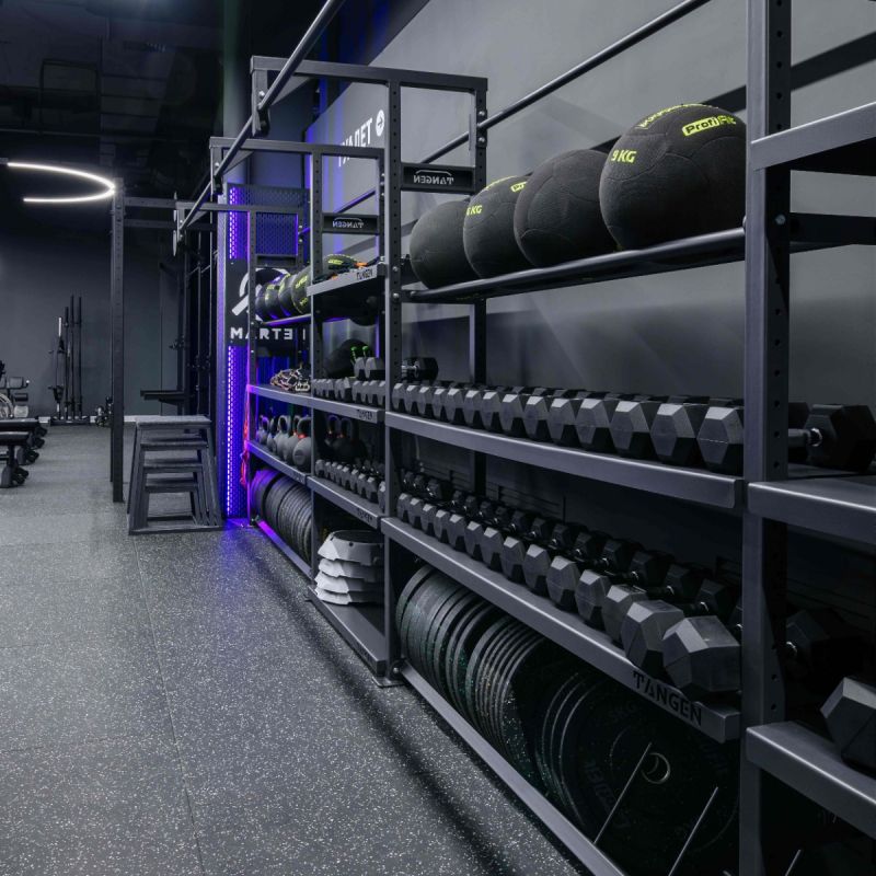 Гантель гексагональная обрезиненная PROFI-FIT 20 кг