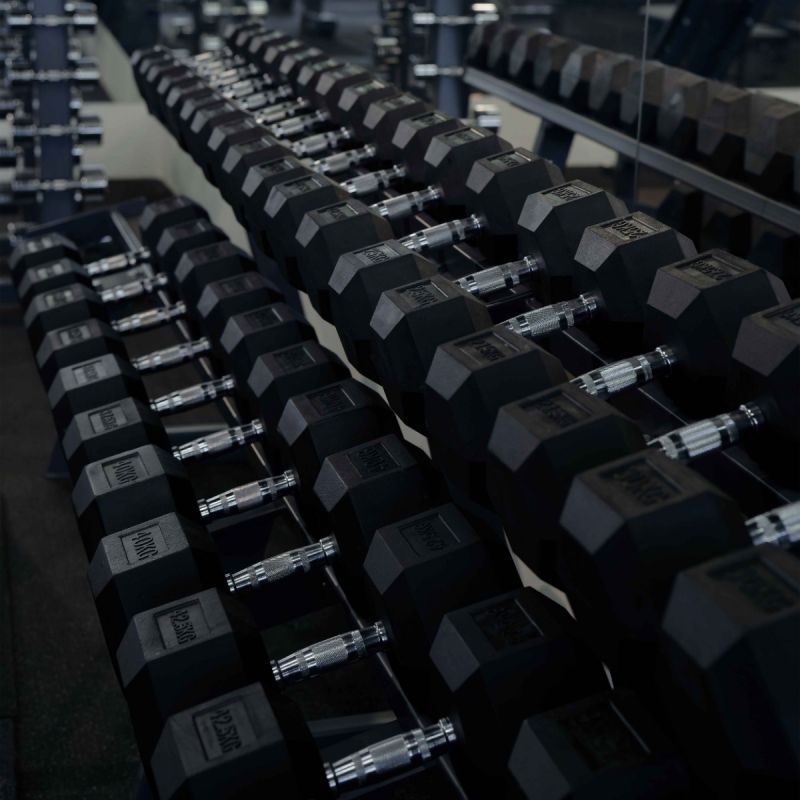 Гантель гексагональная обрезиненная PROFI-FIT 42,5 кг