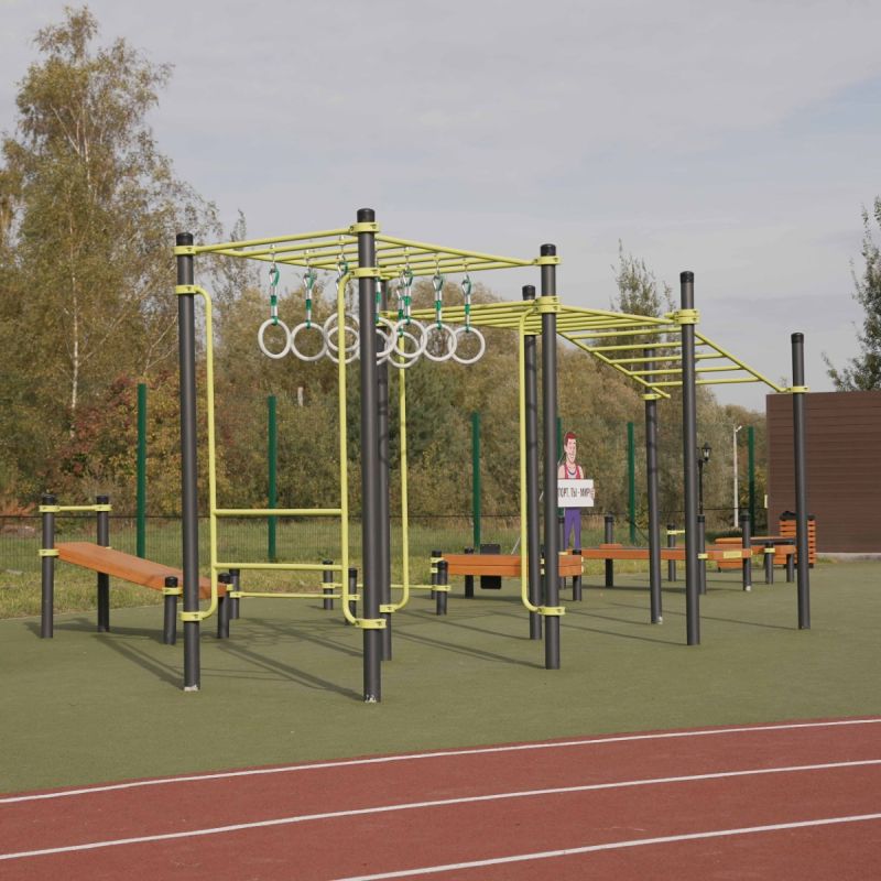 W258 GTO Рукоход с изменением высоты с подвижными кольцами (разноуровневый) ZAVODSPORTA