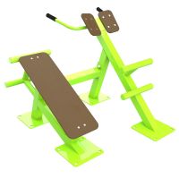 Fix-1709 Уличный тренажер Скамья для пресса + гиперэкстензия ZAVODSPORTA