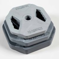 Штанга для аэробики и комплект дисков Прогресс (серая, 1,25-2,5-5 кг) PROFI-FIT