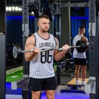Набор изогнутых полиуретановых штанг LEVEL (шаг 5 кг, 5 шт) PROFI-FIT 35-55 кг