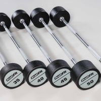 Набор прямых полиуретановых штанг LEVEL (шаг 5 кг, 5 шт) PROFI-FIT 35-55 кг