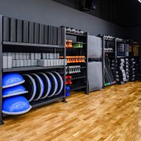 Гантель в виниловой оболочке, шестигранник PROFI-FIT 5 кг, синяя