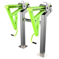 P-1805 Уличный тренажер Тяга к поясу стоя с переменной нагрузкой ZAVODSPORTA