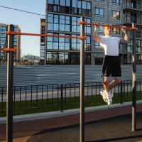 W212 Воркаут Перекладины разноуровневые для подтягивания из виса на высокой перекладине ZAVODSPORTA