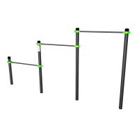 W247 Воркаут Тройной каскад турников для отжиманий и подтягиваний ZAVODSPORTA