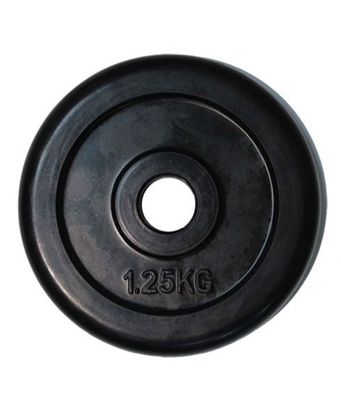 Диск обрезиненный классический, черный D26 мм PROFI-FIT 1,25 кг