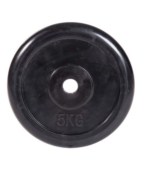 Диск обрезиненный классический, черный D26 мм PROFI-FIT 5 кг