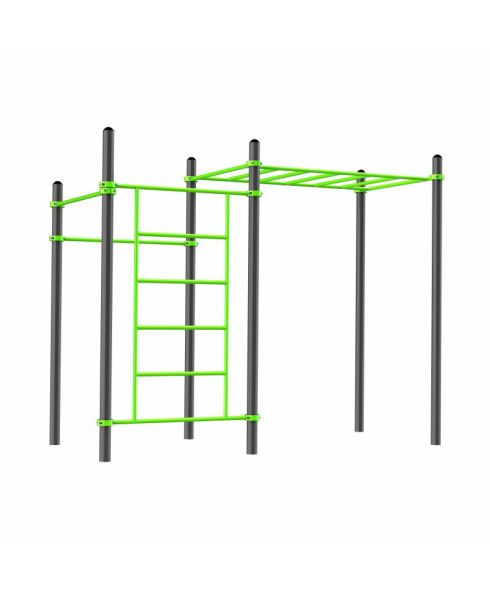 W318 Воркаут (2 перекладины, шведская стенка, рукоход классический) ZAVODSPORTA