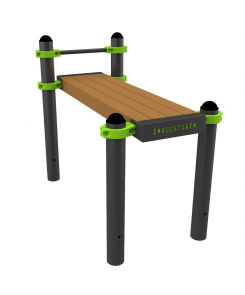 W334 GTO Скамья гимнаст. горизонт. для поднимания туловища из положения лежа на спине ZAVODSPORTA