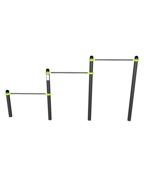 W347 Воркаут Тройной каскад турников для отжиманий и подтягиваний ZAVODSPORTA